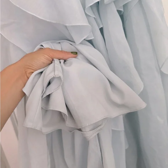 Aje Pandorea Layered Maxi Dress Silver Blue - Picture 8 of 16